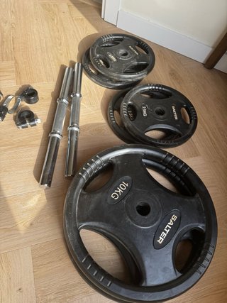 Set Gimnasio Salter: Barra y Mancuernas