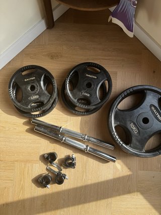 Set Gimnasio Salter: Barra y Mancuernas
