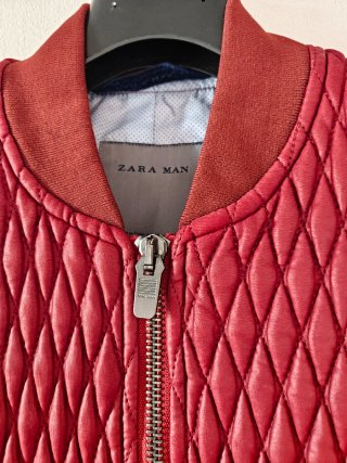 Giubbino Zara Uomo Rosso Trapuntato