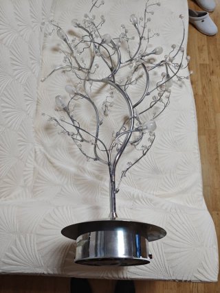 Lámpara diseño planta cristal metal