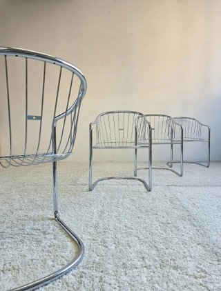 4 sillas Gastone Rinaldi para FASEM | Vintage 70s