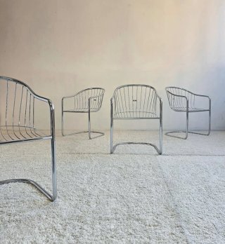 4 sillas Gastone Rinaldi para FASEM | Vintage 70s