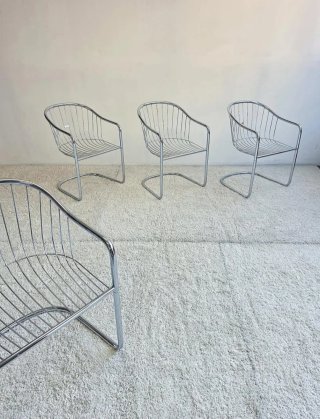 4 sillas Gastone Rinaldi para FASEM | Vintage 70s