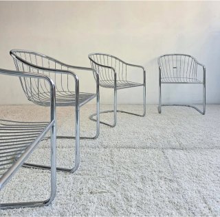 4 sillas Gastone Rinaldi para FASEM | Vintage 70s
