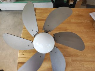 Ventilador de techo FM madera y metal