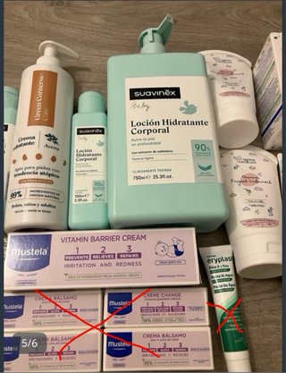 Lote productos bebé Mustela, Suavinex, etc.