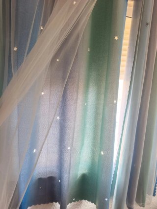 Cortinas habitación bebé estrellas
