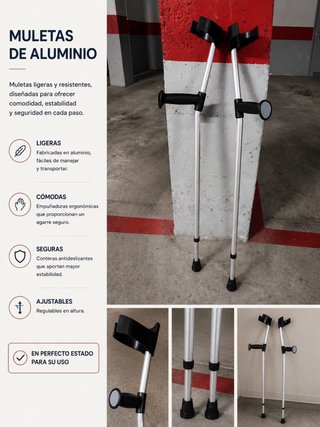 Muletas regulables en altura