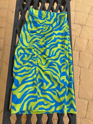 Minifalda Lycra Cebra Fruncida