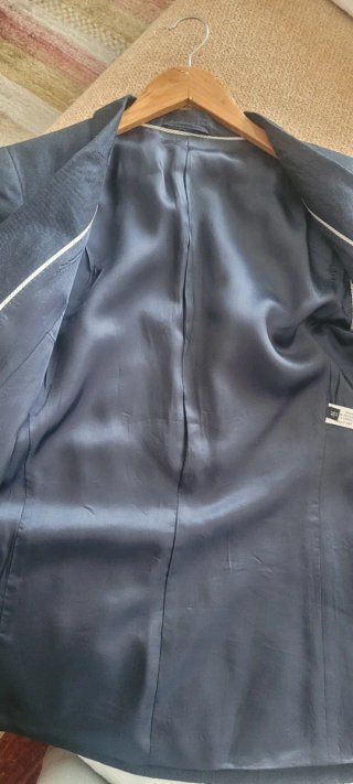 Blazer Massimo Dutti Azul Lino