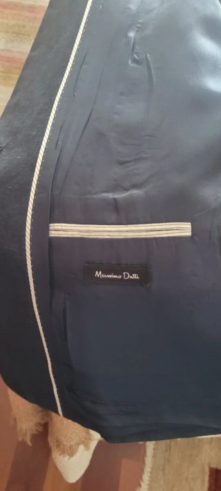 Blazer Massimo Dutti Azul Lino