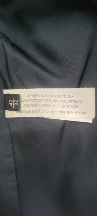 Blazer Massimo Dutti Azul Lino