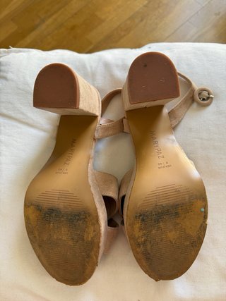 Sandalias Mary Paz Piel Beige Talla 40