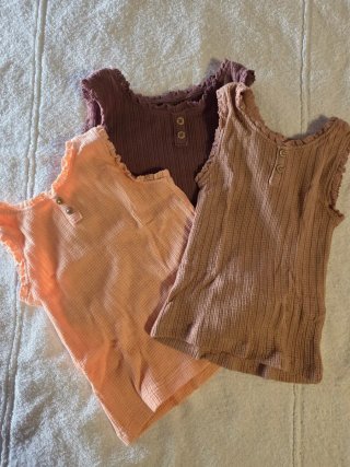 Lote 3 Camisetas Tirantes Bebé Talla 68cm