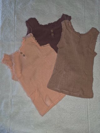 Lote 3 Camisetas Tirantes Bebé Talla 68cm