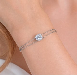 Bracciale Con Diamante Moissanite 1 ct