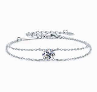 Bracciale Con Diamante Moissanite 1 ct