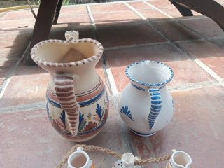 Jarras Antiguas Talavera Pintadas A Mano