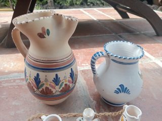 Jarras Antiguas Talavera Pintadas A Mano