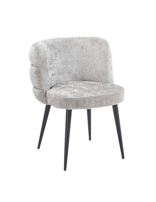 Silla Berta tapizada verde/gris