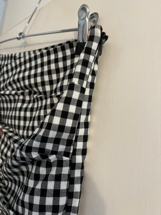 Falda pantalón Zara cuadros blanco y negro