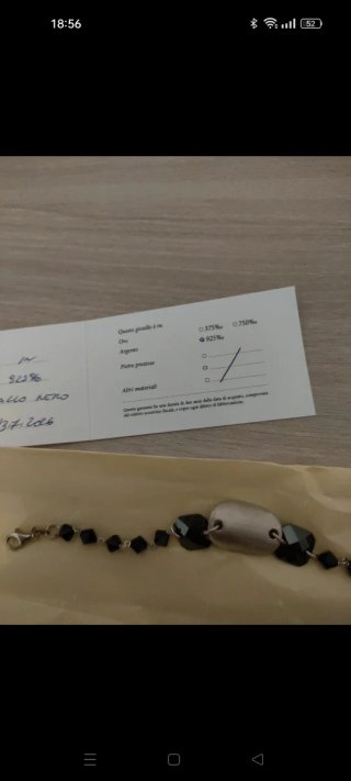 Braccialetto da donna Argento 925 con Cristallo Ne