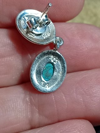 Pendientes Plata Ley Turquenita
