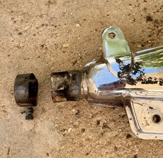 Silencioso trasero BMW R100 GS.