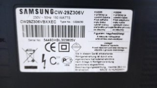Televisión Samsung 29" CRT Plata/Negro