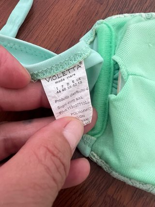Bikini verde estampado talla M