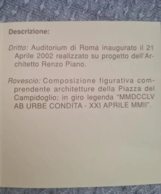 Medaglia commemorativa Roma 2002