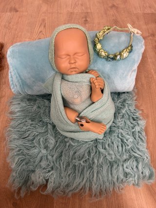Set Atrezzo Newborn verde mint