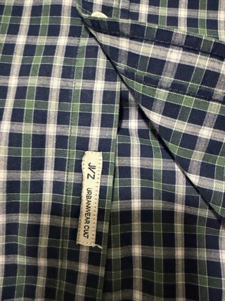 Camisa JVZ cuadros azul y verde