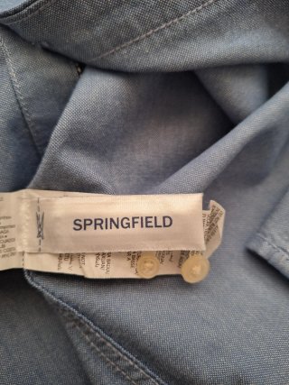 Camisa Springfield azul manga larga
