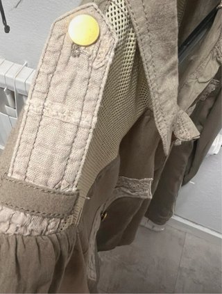 Camisa Custo Barcelona Beige y Dorada