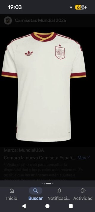Camiseta España Mundial 2026 Talla XXL