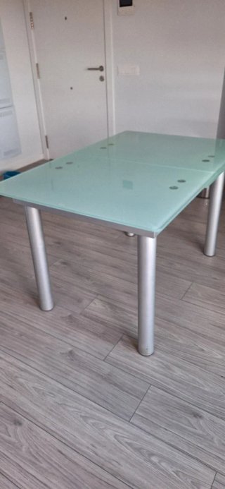 Mesa comedor cristal extensible