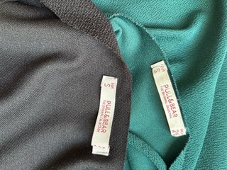 2 Camisetas negra y verde