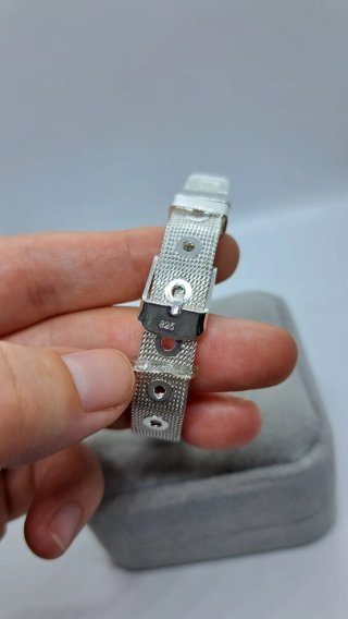 Pulsera Plata Ley 925 Malla 20cm