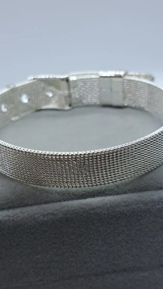 Pulsera Plata Ley 925 Malla 20cm