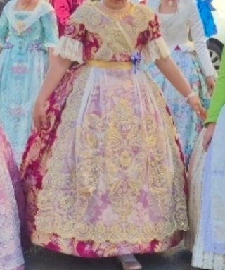 Vestido Fallera Niña 10-11 Años Completo