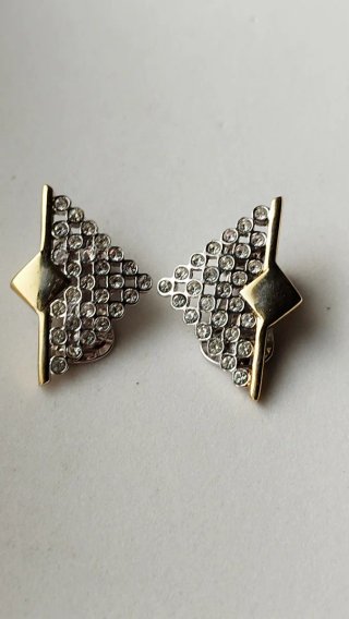 Pendientes clips vintage