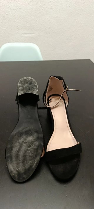 Sandalias tacón negras talla 39
