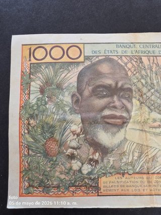 Billete 1000 Francos África Occidental 1959
