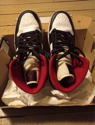 Scarpe Jordan 1 Mid Black Red