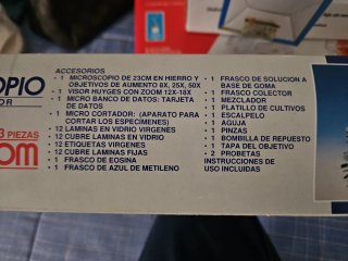 Microscopio 100x-900x con Accesorios