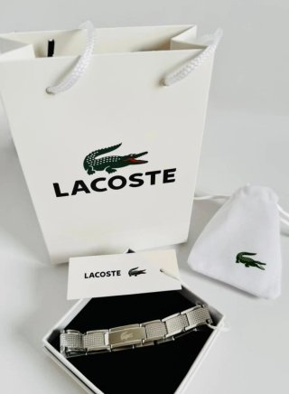 Pulsera Lacoste hombre Metropole Stencil acero