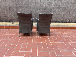 Sillas de terraza ratán (2 unidades)