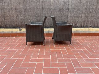 Sillas de terraza ratán (2 unidades)
