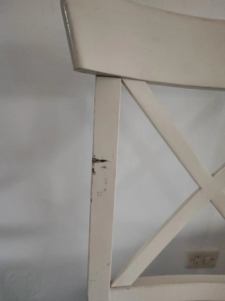 6 Sillas blanca madera IKEA (INGOLF / ROSENTORP)